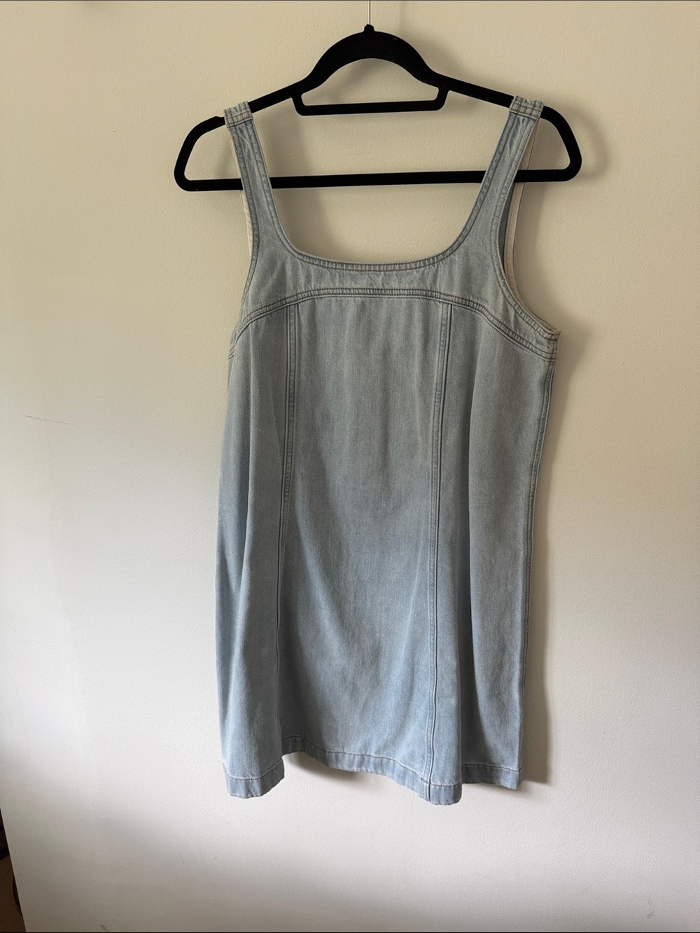Madewell Light Wash Denim Sleeveless Mini Dress - Picture 2 of 3